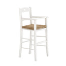Seggiolone Sgabello per Bambini 36x36x85 cm in Legno Bianco