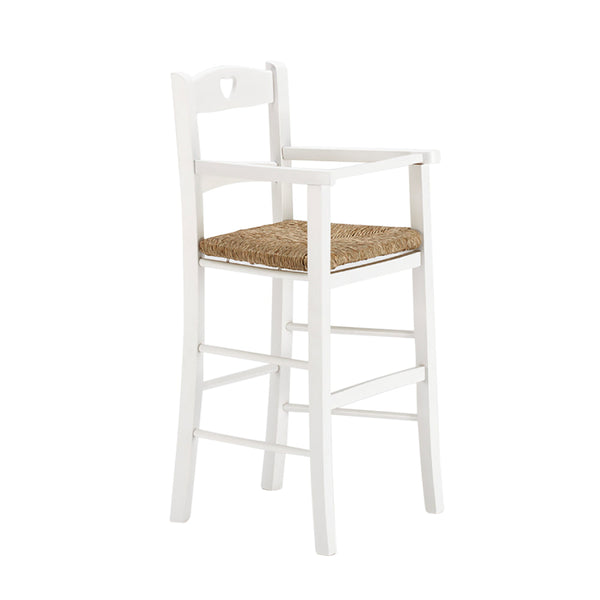sconto Tabouret Chaise Haute Enfant 36x36x85 cm en Bois Blanc