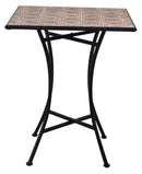 Set Tavolo e 2 Sedie da Giardino con Mosaico in Metallo Trieste