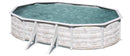 Piscina Ovale Fuori Terra 500x300xh120 cm in Acciaio e PVC Gre Finlandia