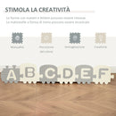 Tappeto Puzzle per Bambini 182,5x182,5 cm in EVA Bianco Grigio