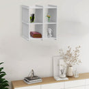 Libreria Scaffale a Parete 4 ripiani Bacheca in Legno Bianco Multiuso 