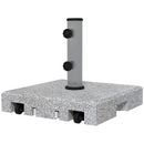 Base per Ombrellone da 28kg in Granito con Maniglia Estensibile e Rotelle 41x41x37.5cm Grigio