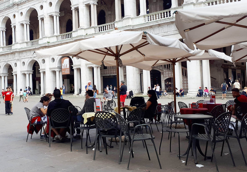 Ombrellone da Giardino 3x3 m Palo Ø60 mm in Legno Telo in Acrilico con Balza Danieli Bangkok Ecrù