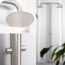 Doccia da Giardino ad Acqua Fredda in Acciaio Inox con 2 Soffioni Sined Ortro 2T  