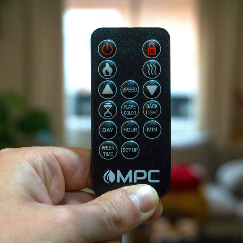 Camino Elettrico da Pavimento 110x95x25 cm Effetto Fiamma 1500W Sined Pienza Bianco