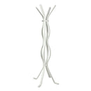 Appendiabiti a Stelo in Legno 4 Braccia 60x60H178cm Ondulato Bianco