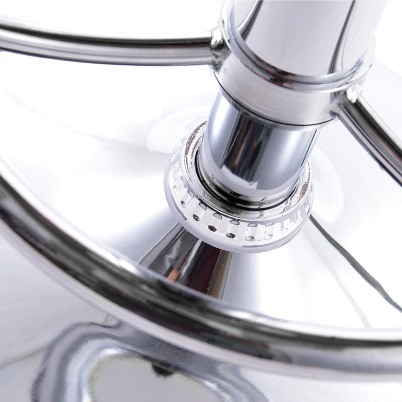 Set 2 Sgabelli 38x40x54/74 cm in Ecopelle con Base Cromata Bianco