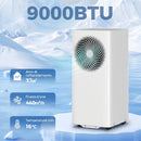 Condizionatore Portatile 9000 BTU 2,6 kW 4 in 1 31x35x68 cm Classe A con Telecomando Display LED e Timer 24H per 33 m² Bianco      