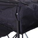 Panchina Pieghevole da Campeggio 6 Posti 306x48x82 cm  Flexi Nero