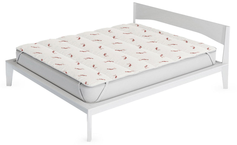 Topper Trapuntato Imbottito in Fibra di Crabyon con Elastici Bordeaux Varie Misure