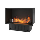 Camino a Vapore Elettrico da Incasso 80x45(64,8)x40 cm Invapo con LED RGB Nero