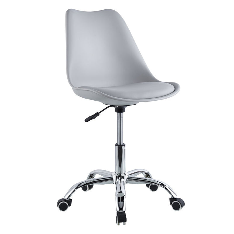 Sedia da Ufficio Operativa in Polipropilene e Similpelle Grigia