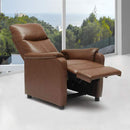Poltrona Relax Reclinabile Manuale 75x95x103 cm in Similpelle Marrone