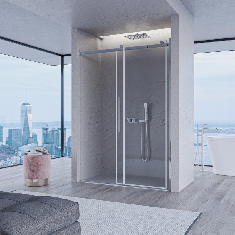 Porta Parete Doccia 1 Anta Scorrevole in Cristallo Trasparente 8mm H195 Bonussi Selina Varie Misure