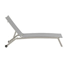 Lettino Prendisole da Giardino 194x63xH31 cm con ruote Oasi ecrù