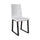Chaise Baffy 40/44x42x86 cm Pieds anthracite simili cuir Blanc
