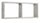 Etagère rectangulaire 2 compartiments muraux 70x30x15,5 cm en bois de fibre de chêne Morgana gris
