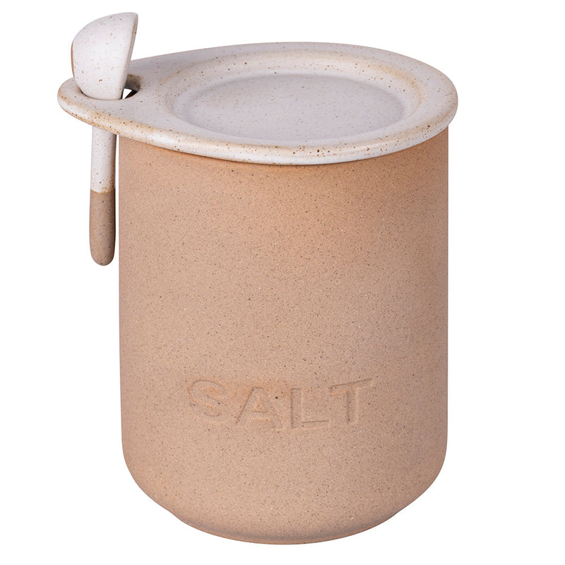 Barattolo Sale con Cucchiaino Ø10x15 cm 900 ml in Ceramica VdE Tivoli 1996 Pompei