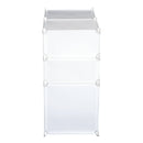 Armadio Guardaroba Scarpiera Modulare in Plastica 6 Cubi Bianco 75x37x73 cm 