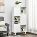 Credenza 4 Ripiani 3 Ante 70x24,3x132 cm in Legno Bianco