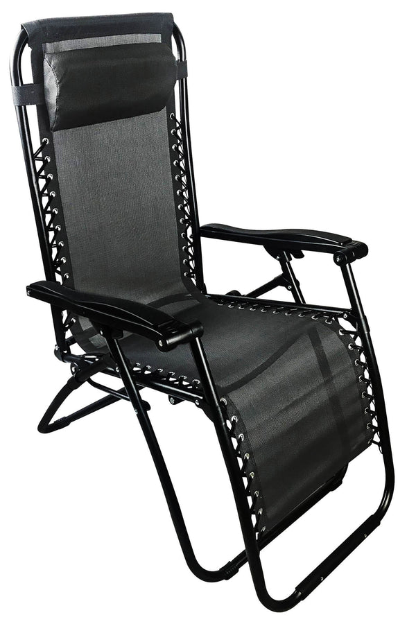 prezzo Chaise longue pliante inclinable Zero Gravity en acier et textilène Siesta noir