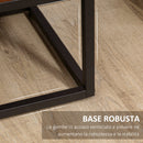 Mobile Buffet Stile Industriale 120x40x83 cm con Armadietto 2 Ante e 3 Cassetti Marrone
