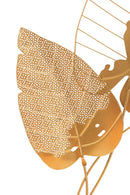 Pannello da Muro Autumn Leaf Oro 53x4x84,5 cm in Ferro 