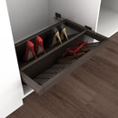Porta Scarpe Estraibile per Armadio 60 cm in Acciaio Emuca Moka