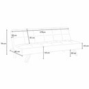 Divano Letto 175x83x74 cm in Tessuto Rosso