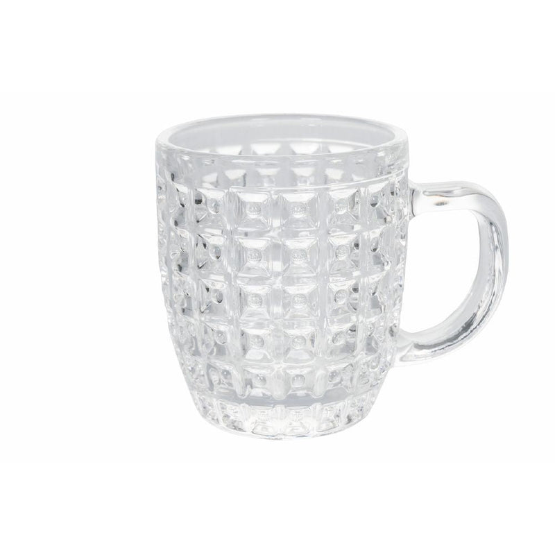 Set 6 Tazzine da Caffè Ø6x7 cm in Vetro Colorato Trasparente VdE Tivoli 1996 Geometrie