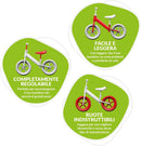 Bicicletta Senza Pedali Balance Bike per Bambini 10 Pollici 80x40x60 cm Sellino e Manubrio Regolabili Sport Rosa  