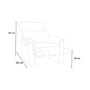 Poltrona Relax Reclinabile Manuale 80x94x102 cm in Similpelle Beige