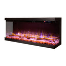 Camino Elettrico da Incasso 66x224x44 cm Effetto Fiamma 1500W Haiti 78 Nero
