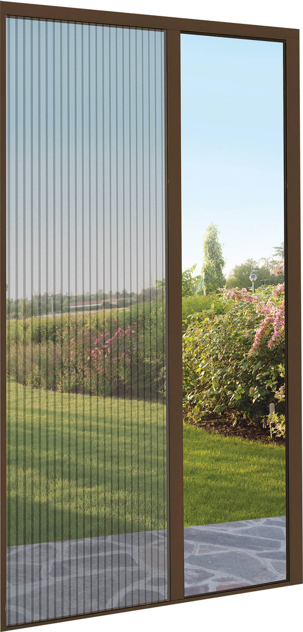 sconto Moustiquaire Coulissante 150x240 cm pour Porte et Balcon Masi Plixè Marron