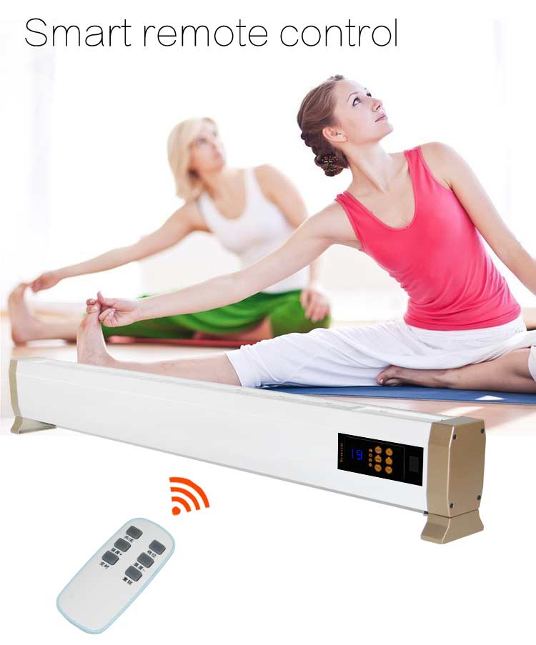 Stufa Elettrica a Battiscopa da Pavimento 100x12,5x24 cm 1800W Sined  Bianco