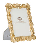 Cornice Old Leaf 20,5x2x26 cm in Poliresina e Vetro Oro