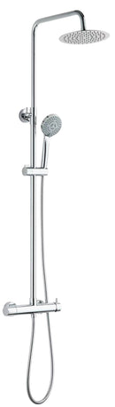 Saliscendi Asta con Soffione Ø 20 cm in Acciaio Ibiza