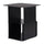 Table basse moderne 41x41x45,5 cm en acier noir