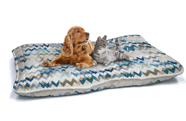 prezzo Coussin Rembourré pour Chiens et Chats 60x100 cm en Microfibre Modern Sky