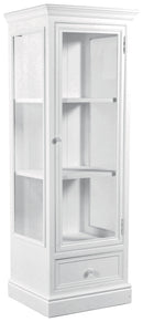 Mobile Vetrina 1 Anta 1 Cassetto in Legno Nantes