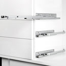 Guide a Scomparsa Silver per Cassetti ad Estrazione Totale P500 Zincato Bianco Emuca