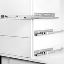 Guide a Scomparsa Silver per Cassetti ad Estrazione Totale P250 Zincato Bianco Acciaio Emuca