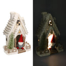 Casetta in Resina 32x24x45 cm con LED e Gnomo Bianca