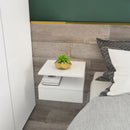 Set 2 Comodini Sospesi 35x32x22,5 cm in Legno Bianco