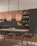 Lampada a Sospensione da Interno a LED in Metallo Nero Opaco