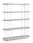 Libreria 4 Ripiani 120x32x164 cm Laurel in Acciaio