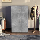 Mobile Asse da Stiro a Scomparsa Salvaspazio Richiudibile 55x38x90,5 cm In MDF Effetto Cemento