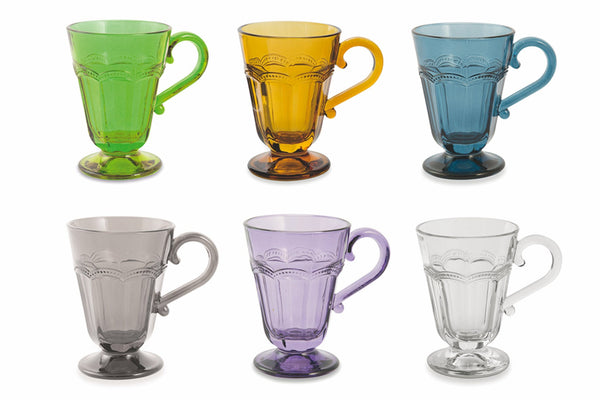 online Ensemble de 6 verres avec poignée en verre multicolore VdE Tivoli 1996 Duchessa