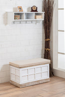 Mensola Appendiabiti in Legno 79x25x25 cm Cortina Bianco